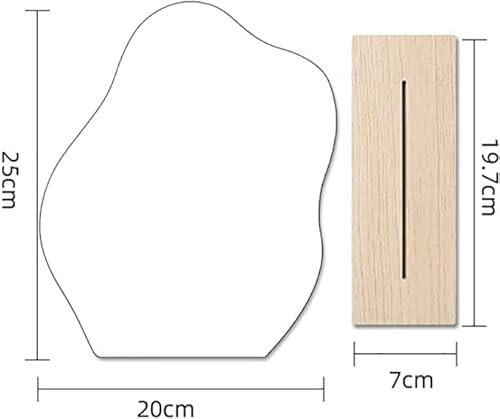 Wirhlly Acrylic Makeup Mirror For Desk With Stand-Aesthetic Desk Decor Vanity Mirror-Frameless Table Top For Bedroom,Living Room And Minimal Spaces Room Decor #TOP2