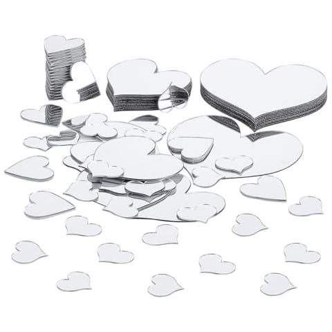 PH PandaHall Heart Shaped Mirrors for Crafts Cover