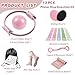 Gtzzot Pilates Ring Essentials Kit for Women, Soft Macaron Creams - Yoga Exercise Equipment Set for Home Workouts with Magic Circle, Mini Ball & Accessories - Fitness Ring Set for Beginners (Pink)