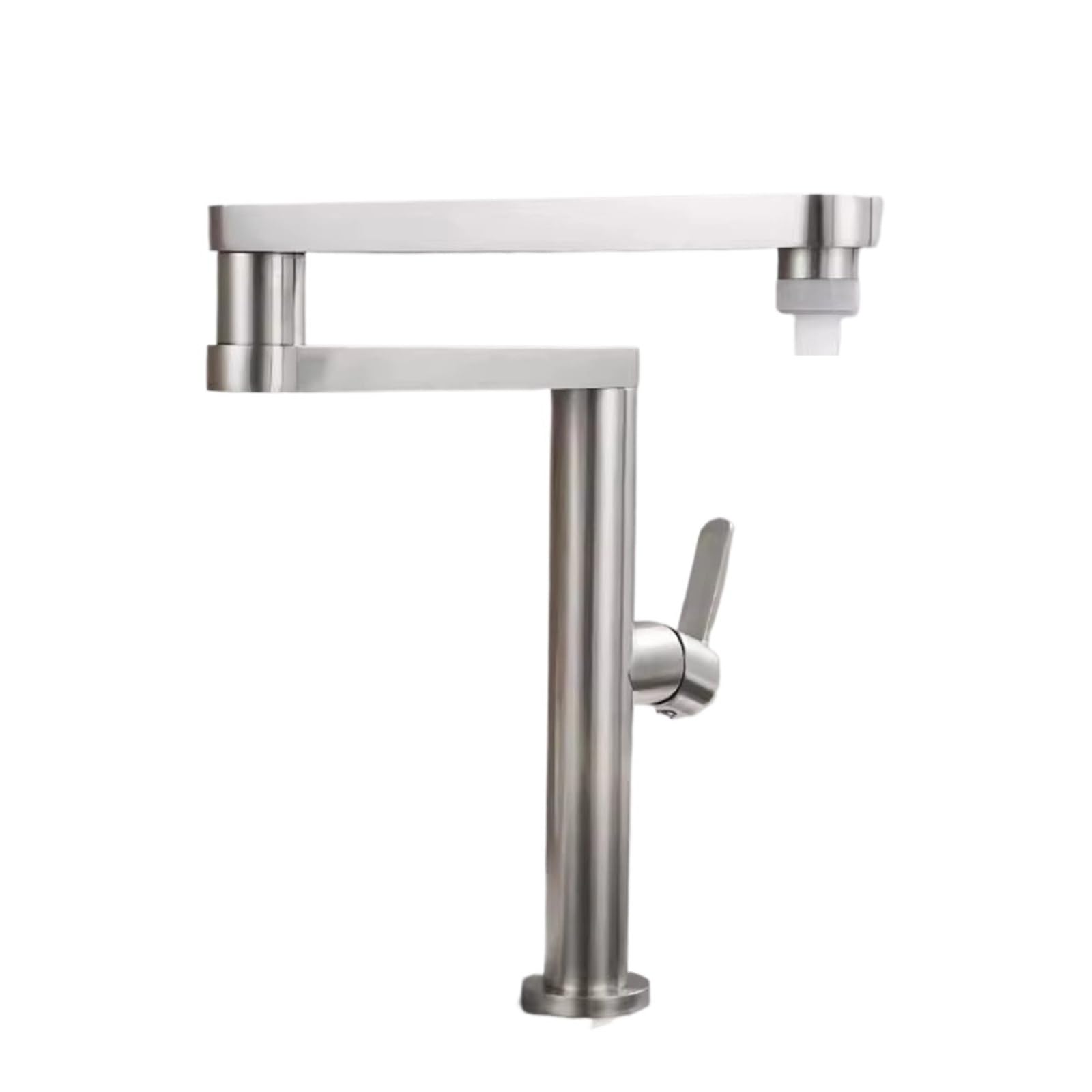 ZQFHSX Brushed Gold Pot Filler Tap Deck Mounted Foldable Kitchen Faucet Hot Cold Sink Rotate Folding Spout DIY Renovation(Nickel)