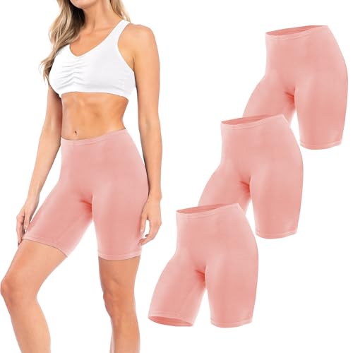 Image of Sexy Basics Women's Cotton Stretch Active Slip Shorts | 3 Pack & 6 Pack Boy Short Boxer Briefs