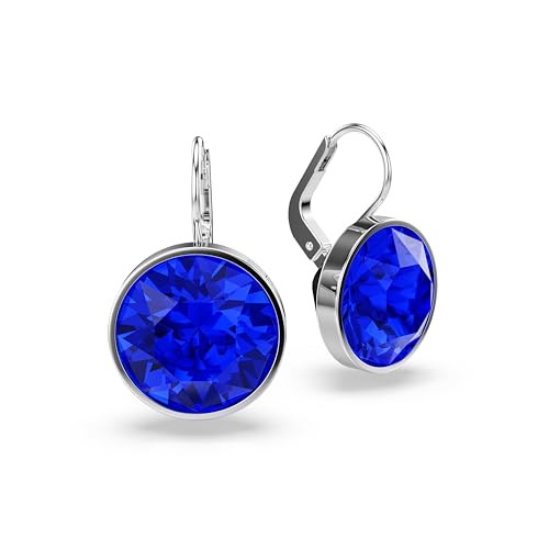 Swarovski Bella Drop Earrings, Round Cut Crystal, Lever Back Closure3