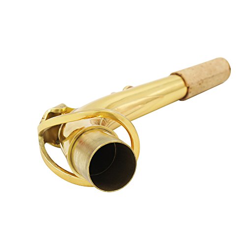 Alnicov Messing Alto Saxophon Sax Bend Hals mit Reinigungsstoff Saxophon Zubehör