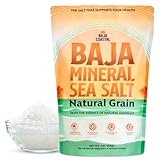Baja Coastal - Baja Mineral Sea Salt, Natural Grain, 1lb - 16oz. 100% Organic & Unrefined, Rich in Essential Minerals, Low Sodium Salt, Perfect for Cooking, Plating, Hydration, and Grinding, Hand Harvested Crystals from the Sea of Cortez