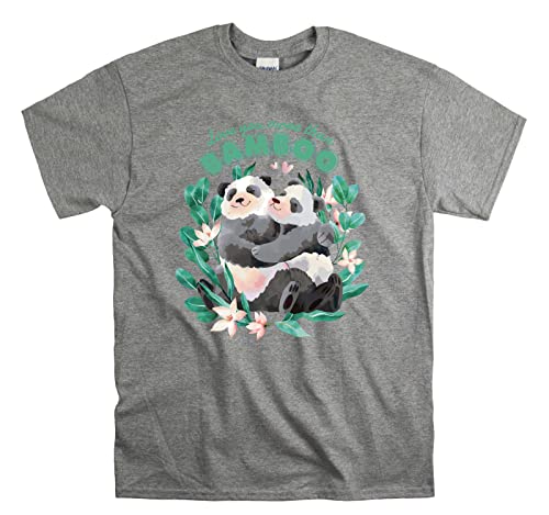 T-shirt panda I Love You More Than Bamboo gris taille S
