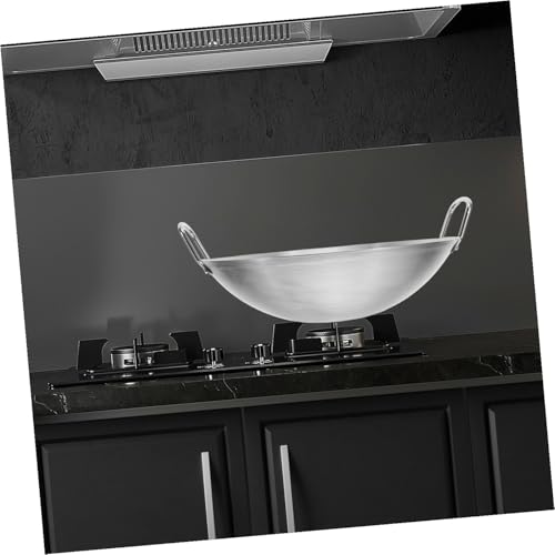 Wok de acero inoxidable con doble asas 12 pulgadas miniatura 7