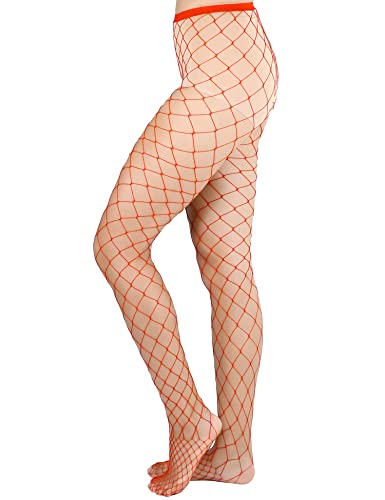 Image of Lastclream High Waisted Fishnet Tights for Women Sexy Fishnets Stockings Full Footed Fishnet Sheer Pantyhose Plus Size