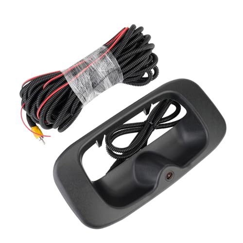 Image of Tailgate Handle Backup Camera Compatible with 1999-2007 Chevy Silverado GMC Sierra Fleetside 1500 2500 3500 Handle Tailgate Lock RCA Connector Replaces #15997911,15228539,15228541
