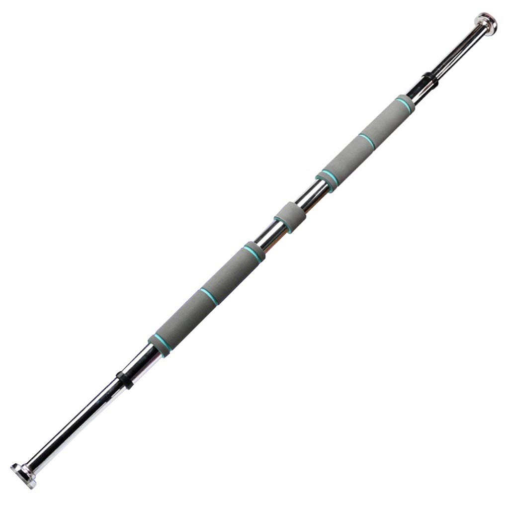 HTTGDGDH Pull-Up Bars Heavy Duty Door Exercise Bar Household Adjustable Length Pull Up Bar Portable Doorway Chin Up Bar Fitness Equipment No Need To Punch,Gray+silver-60