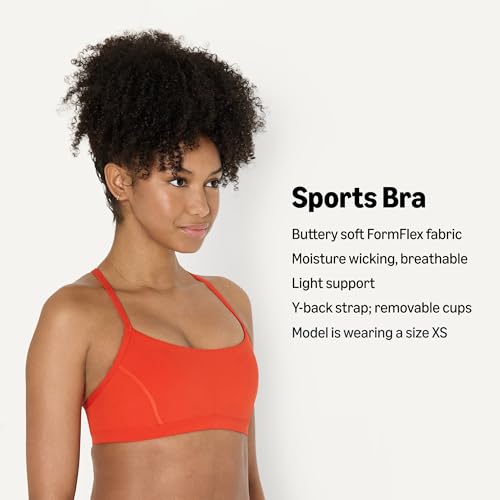 Image of Amazon Essentials Women's Active FormFlex Buttery Soft Light Support Y-Back Thin Strap Moisture Wicking Yoga Sports Bra