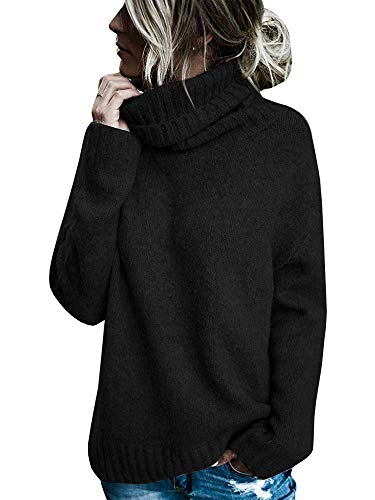 FISACE Womens Oversized Turtleneck Pullover...