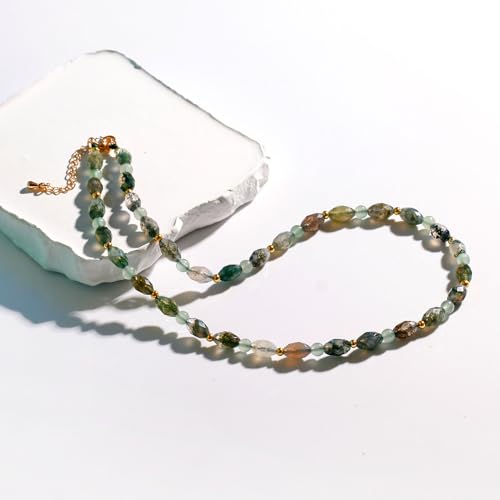 Collier ras du cou agate aventurine quartz bijoux protection