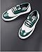 Green White Popping University High School Student Shoes Guy Perfessional Locking Fashion Lacquer Leather Shiny Stage Dance Brogue Shoe Male AM027 (Adult, Men, 7.5, Numeric, US Footwear Size System, Medium)
