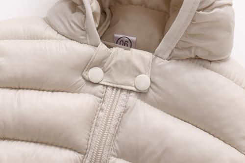 Image of AIWUHE Baby Boys Girls Hooded Puffer Vest Winter Lightweight Sleeveless Bear Ears Zipper Up Jacket Down Vest Coat Vests Kids