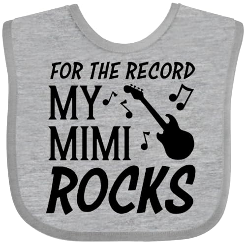 inktastic for the Record My Mimi Rocks Baby Bib