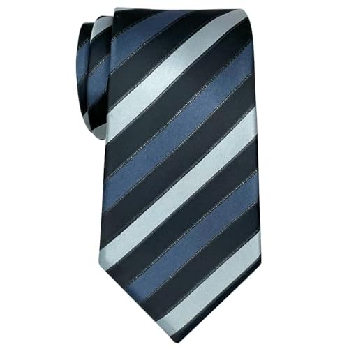 Retreez Three-Colour Stripe Woven Microfiber Men’s Tie Necktie