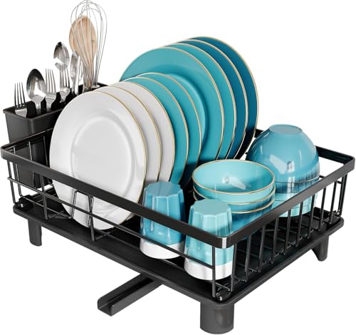 MAJALiS Abtropfgestell Geschirr mit Abtropfschale, Edelstahl Geschirrabtropfgestell, Abtropfgestell...