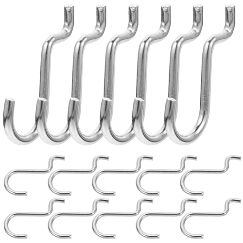 VALICLUD Lot De 20 Crochets MéTalliques Pour Panneaux PerforéS Supports Utilitaires En MéTal Pour Rangement Outils Garage Organisation Murale Atelier Crochets Robustesse Moyenne Faciles À Installe