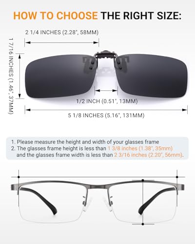 LUFF Polarized Clip on Sunglasses for women and men,sunglasses clip for car visor,UV400 Outdoor/Driving/Fishing4