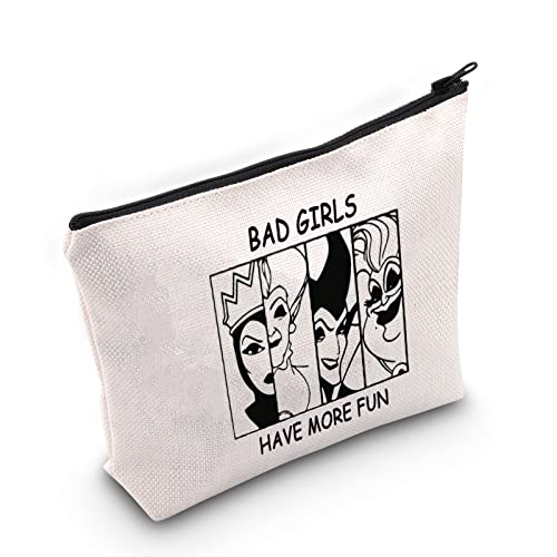 TOBGBE Witch Gift Villains Gifts Ursula Maleficent Evil Queen Cosmetic Bag Bad Girls Have More Fun Girls Weekend Cosmetic Bag (Bad Girls bag)
