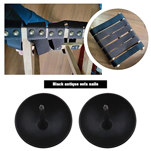 EMSea 12Pcs Upholstery Nail Furniture Nails Pins Antique Black Sofa Nails Household Accessories for Sofa Beds Carpentters Walls 25x25mm - Image 2