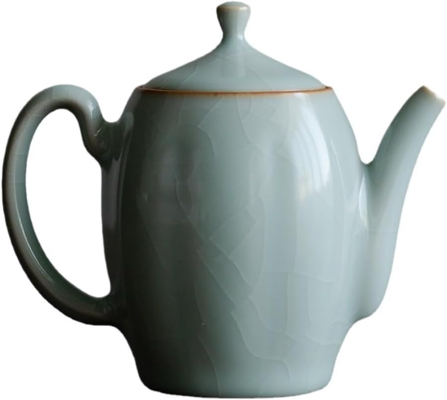 Teapot Ceramic Teapot Ru Kiln Teapot Can Be Opened to Make Teapot Ceramic Kung Fu Tea Porcelain Teapot Single Teapot Tea Sets (Blue C)