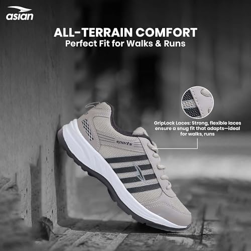 Image of ASIAN Wonder-21 Men's Running Shoes | Lace-Up Shoes with Lightweight Mesh Upper | Cushioned Comfort & Durable Grip for Daily Use