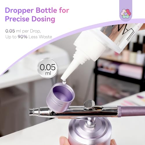 Image of SAVILAND Airbrush Cleaner Kit: 10S Instant 240ml Airbrush Cleaning Kit Low Odor Acetone Free with Cleaning Brush & Needle Nozzle Reamer Full Tool Set for Clog Removal Nail Art Airbrush Pro