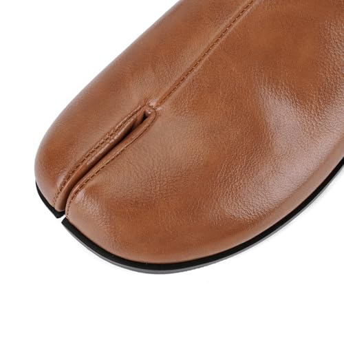 Image of UBWDU Split Toe Shoes Tabi Shoes Women Wide Width Round Toe Ballet Flats for Women