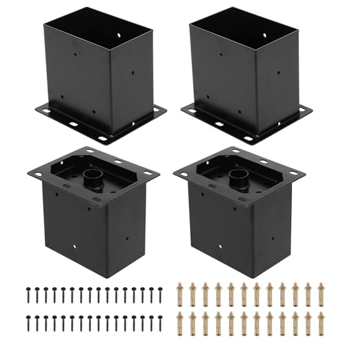 4 x 6 Post Base 4 PCS Post Brackets Inner Size 3.6x5.6 Thick Solid Steel