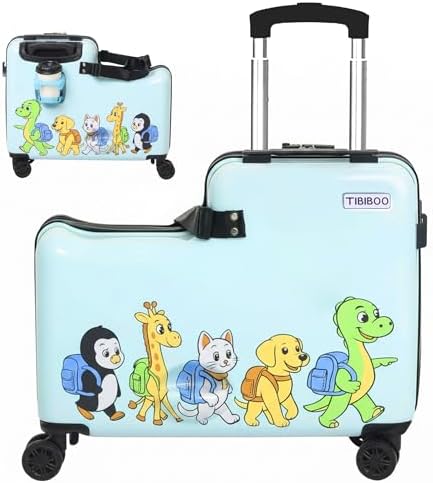 Ride On Suitcase for Kids, Kids Ride On Luggage, 20” Carry On Kid...