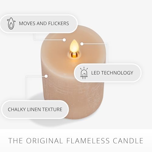 Luminara 998415 Flameless Candle Led Pillar Irish Cream Chalky Linen Finish thumb #2