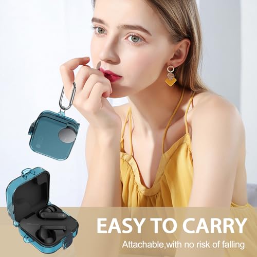 Image of [Secure Lock] Clear Case for CMF Buds Pro 2 Case Cover, Soft TPU Protective Earbuds Case, Only Compatible with CMF Buds Pro 2, Headphones Case with Carabiner Accessories Set(Clear Blue)