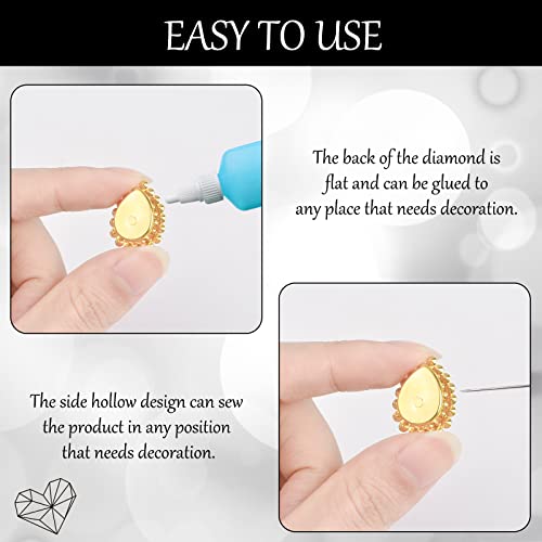 URROMA 32 Pcs Rhinestones Buttons Embellishments - Image 4