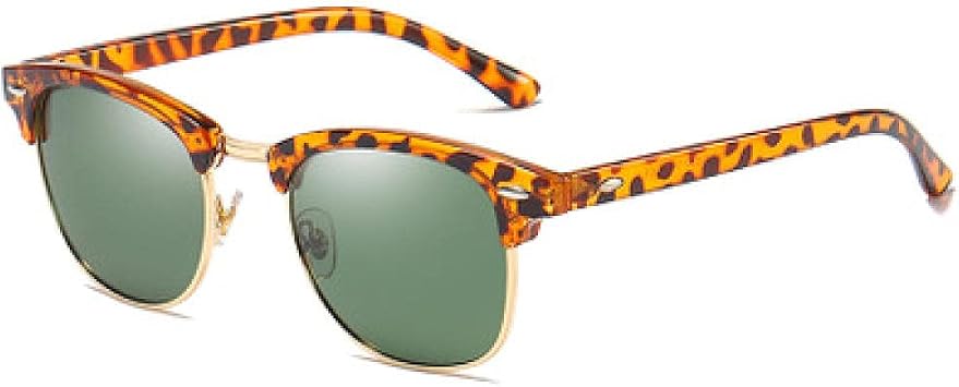 WQZYY&ASDCD Sunglasses Women Men Classic Semi-Rimless Polarized Mens Women Square Sun Glasses Men Uv400 Retro Eyewear