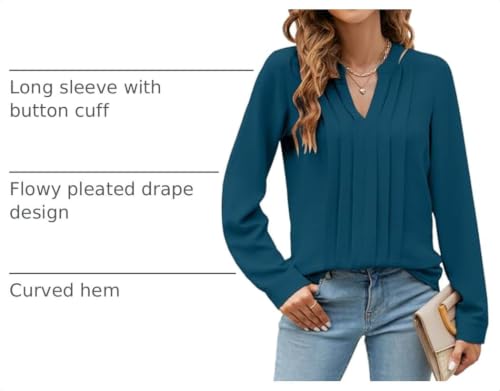 Image of Blooming Jelly Women's Long Sleeve Blouses Dressy Casual Business Work Tops