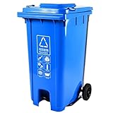 HBSSP Sortierte Mülleimer Außenbereich 120L/240L, Tretmülleimer Mit Deckel For Gemeinschaftsgrundstücke Mit Rädern(Blue,240L)