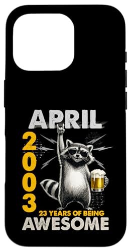 23rd Birthday Raccoon Beer April 2003 Vintage 23 Years Old �X�}�z�P�[�X iPhone 16 Pro �p