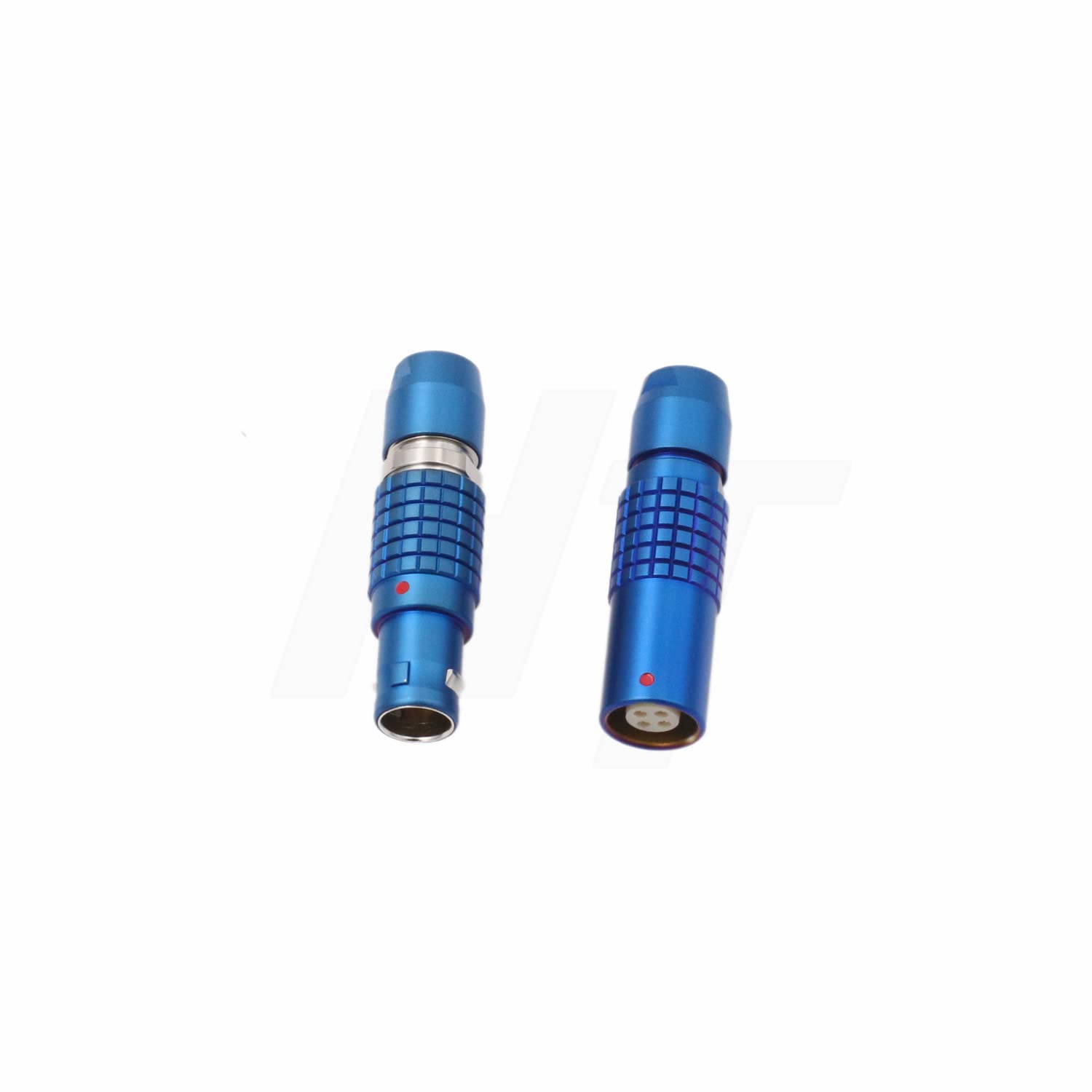 HangTon Blue 1B FGG PHG 304 - Conector macho hembra circular de 4 pines y enchufe de cable compatible con Lemo (4 pines, azul)