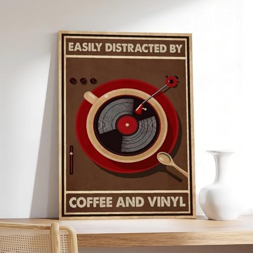Impression sur toile rétro musicale grand format 50x75cm idée cadeau déco murale