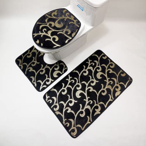Juego De 3 Piezas De Alfombras De BañO Gruesas Cover