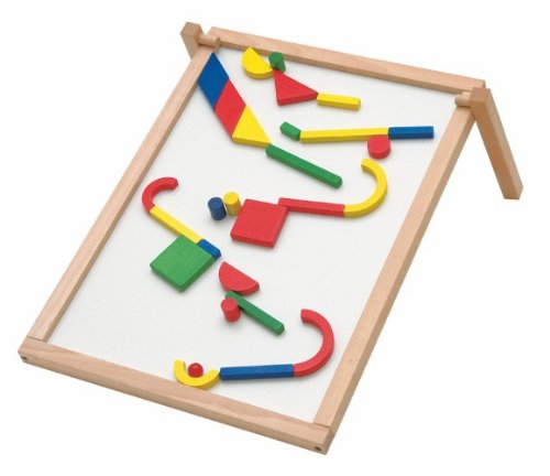 alles-meine.de GmbH Standtafel/Tafel - Magnettafel - KREATIVTAFEL Magnete Set Holz Woody Holzspielzeug