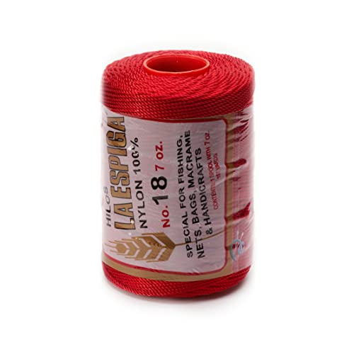 Image of Espiga No.18-100% Nylon Omega String Cord for Knitting and Crochet - 06 Red