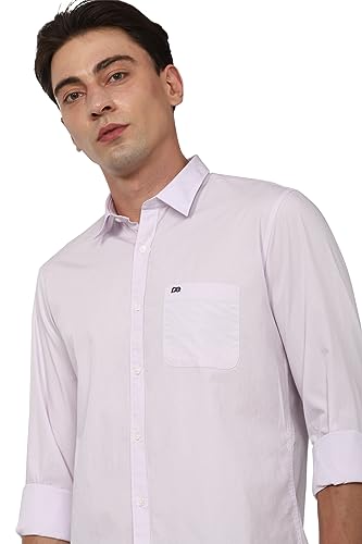 Image of Peter England Men's Slim Fit Full Sleeve Cotton Solid Casual Shirt with Pocket