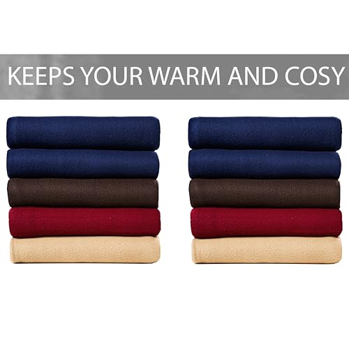 Image of CHANDRAVATI Stylish Polar Fleece Single Bed AC Fleece Wool Blanket - 58x88 Inch || Skin Friendly || Plain || (20)
