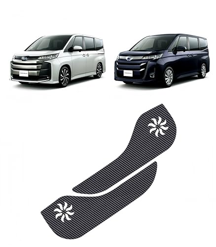 Techlexa 新型ヴォクシー 90系 / 新型ノア 90系 令和4年1月〜に適用 専用設計 ドアプロテクター キズ・汚れ防止 インテリア 保護 内装 カスタムパーツ アクセサリー 車内グッズ シールタイプ PUレザー製 ブラック 運転席用&助手席用 2