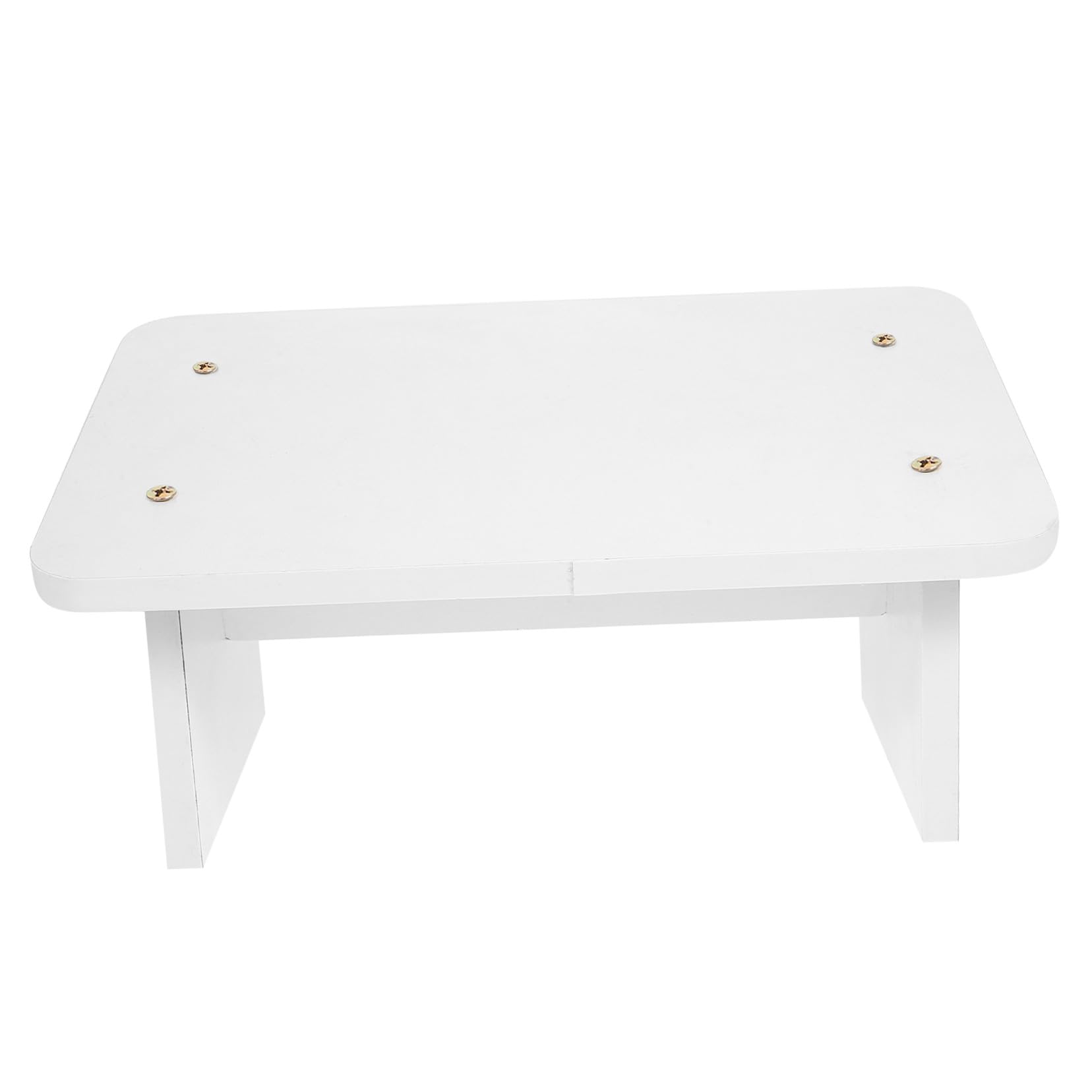 Bois Repose-Pieds Antidérapant pour Bureau, Design Incliné Blanc