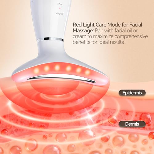 Image of Neck Face Massager Tool, 3-in-1 Portable Facial Massager, Face Sculpting Tool at Home for Skin Care with Vibration (White)