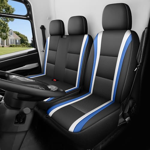Housses de siège OLYMPIA en cuir synthétique noir bleu pour rénover banquette double et simple