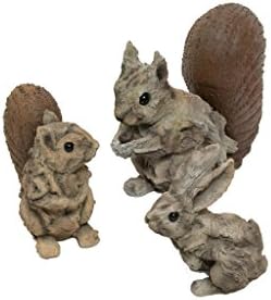 Brown & Ginger Flopsy Turvy Garden Friends - Wood Effect Garden Sculptures (Tom Bunny)